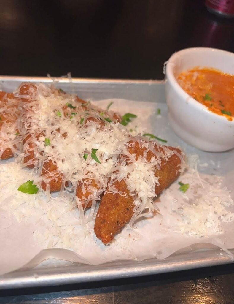 Crispy Fried Mozzarella with Marinara Sauce - Black Tap Craft Burgers and Beer Nashville